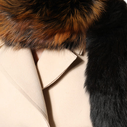 Dolce & Gabbana Brown Red Fox Fur Neck Warmer Winter Scarf