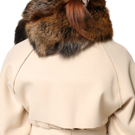 Dolce & Gabbana Brown Red Fox Fur Neck Warmer Winter Scarf