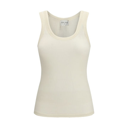 Forte_Forte Beige Wool Oves Aries Sleeveles T-Shirt
