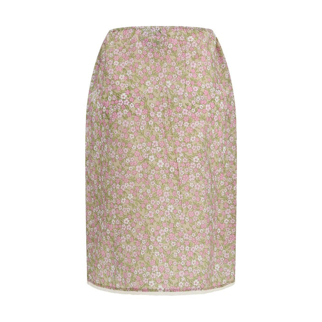 Prada Multicolor Nylon Midi Skirt