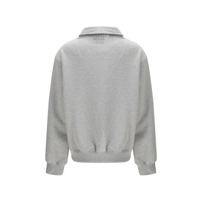 Miu Miu Gray Cotton Sweatshirt