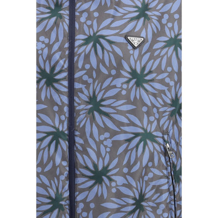 Prada Blue Recycled Polyamide Shell Jacket