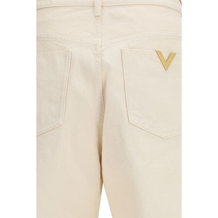 Valentino Beige Cotton Casual Pants