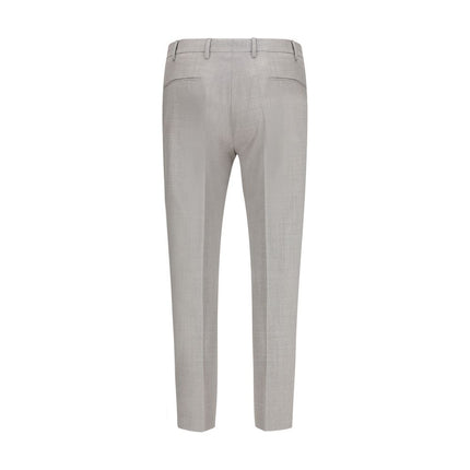 PT Torino Gray Wool Oves Aries Dress Pants