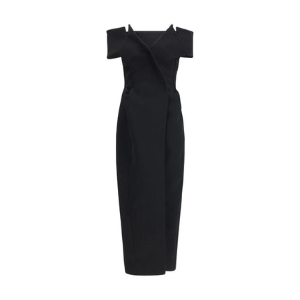 Khaite Black Polyester Cocktail Dress