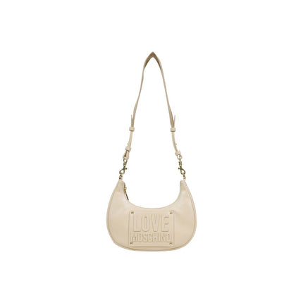 Love Moschino Cream Polyethylene Handbag