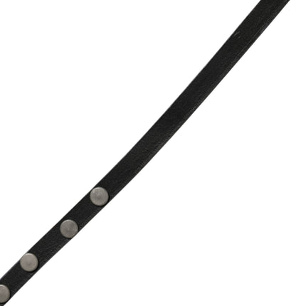 Costume National White Leather Studded Cintura Belt