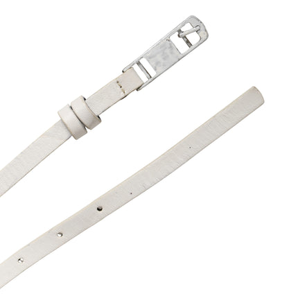 Costume National White Leather Studded Cintura Belt