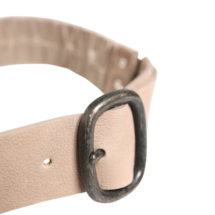 GF Ferre Women Beige Polyester Silver Metal Buckle Waist Belt