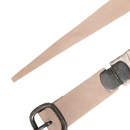 GF Ferre Women Beige Polyester Silver Metal Buckle Waist Belt