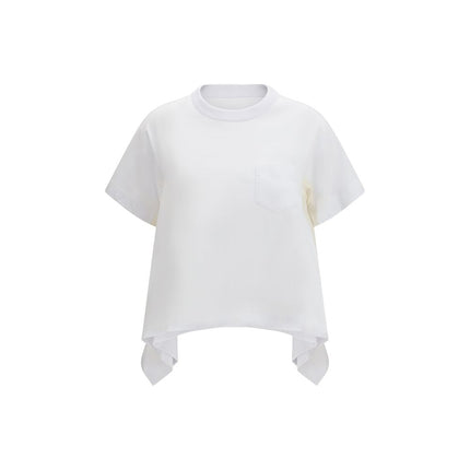 Sacai White Cotton T-Shirt