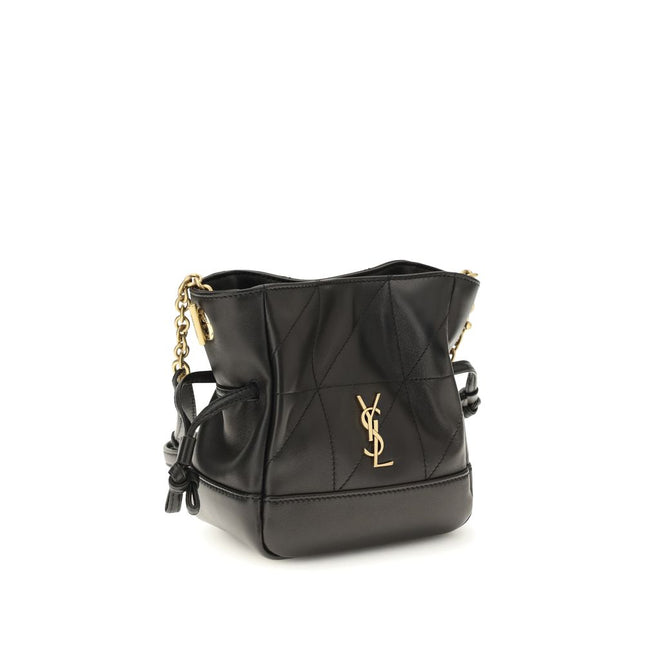 Saint Laurent Black Lamb Ovis Aries Aries Clutch Bag