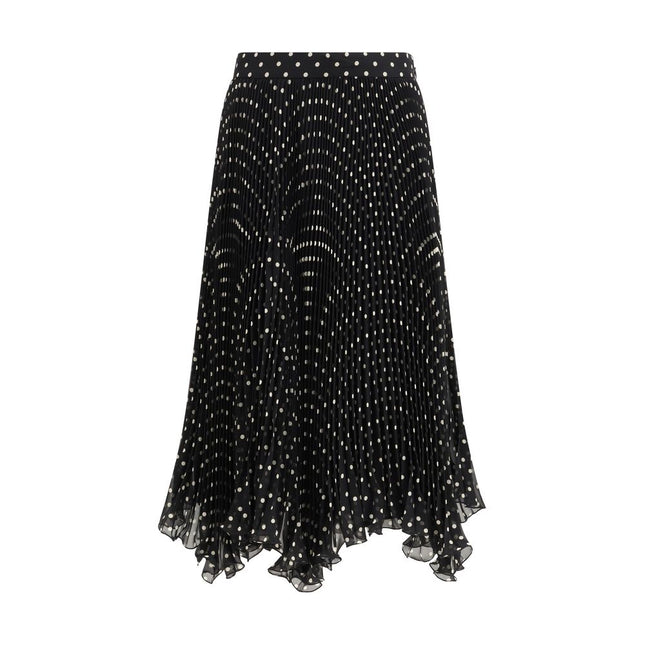 Valentino Black Silk Skirt