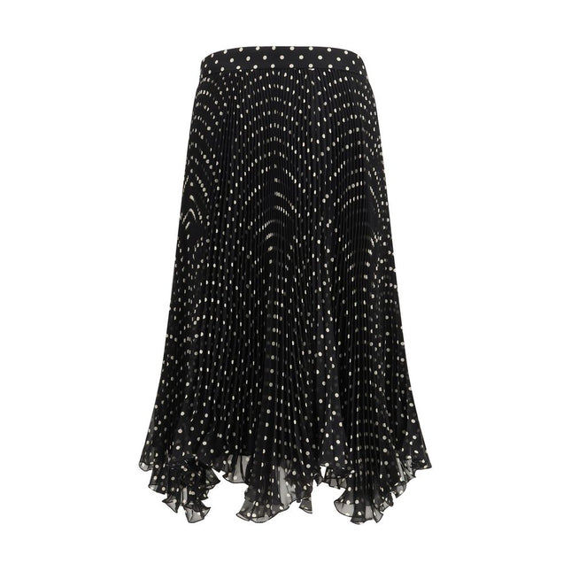Valentino Black Silk Skirt
