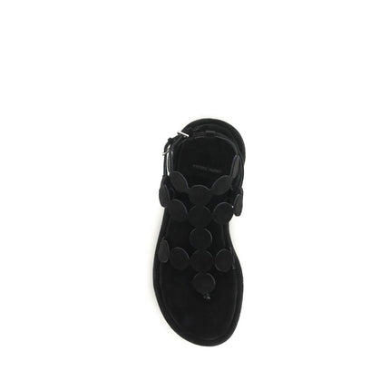 Pierre Hardy Black Calf Leather Bos Taurus Platform Sandals