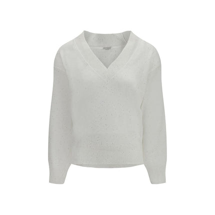 Brunello Cucinelli White Linen T-Shirt