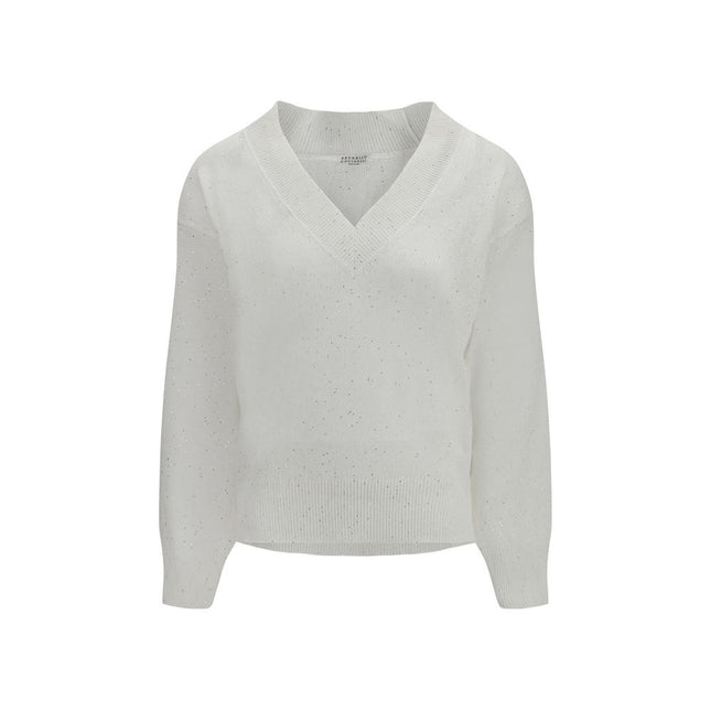 Brunello Cucinelli White Linen T-Shirt