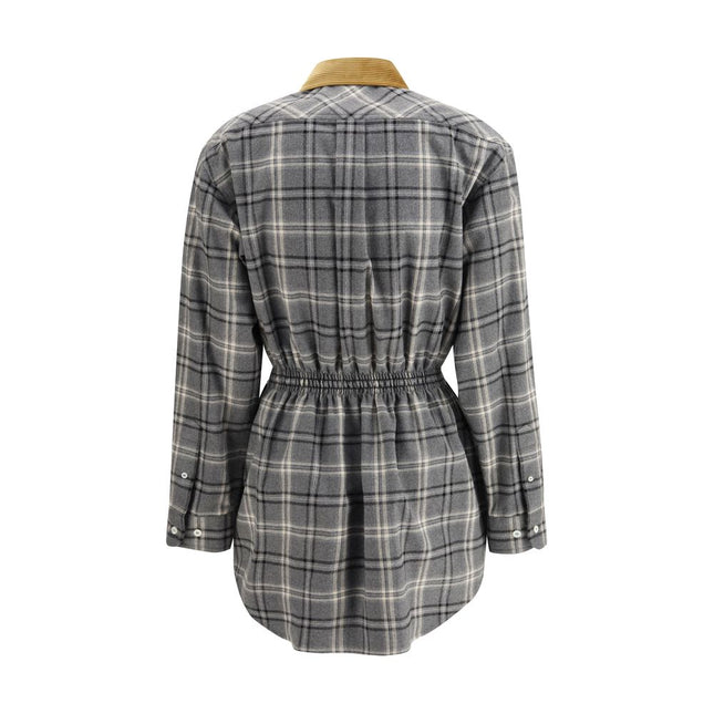 Miu Miu Gray Cotton Casual Dress