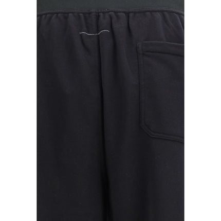 MM6 Black Cotton Casual Pants