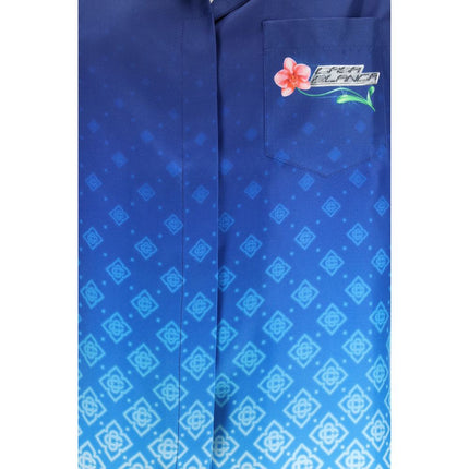 Casablanca Blue Silk Shirt