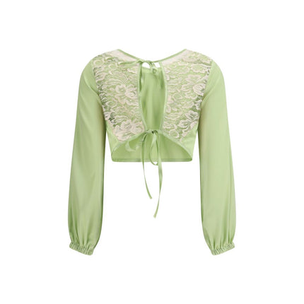 Kristina Ti Bicolor Silk Blouse