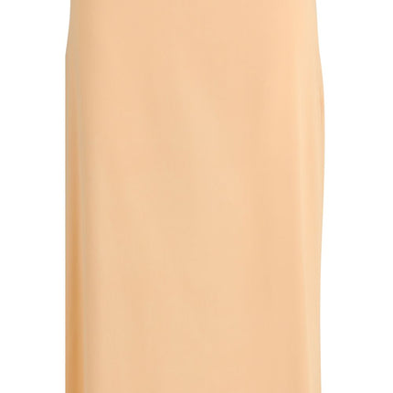 Kristina Ti Orange Silk Long Skirt