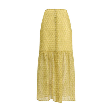 Kristina Ti Bicolor Silk Long Skirt