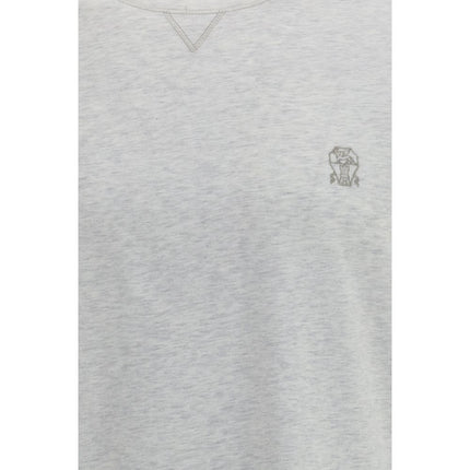 Brunello Cucinelli Gray Cotton T-Shirt