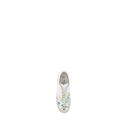 Maison Margiela White Calf Leather Bos Taurus Low Top Sneakers