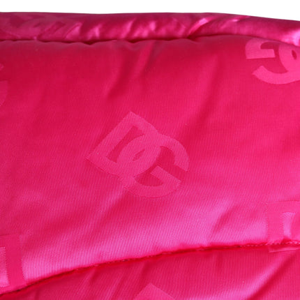 Dolce & Gabbana Men Pink Logo Print Whole Head Wrap Capello Hat