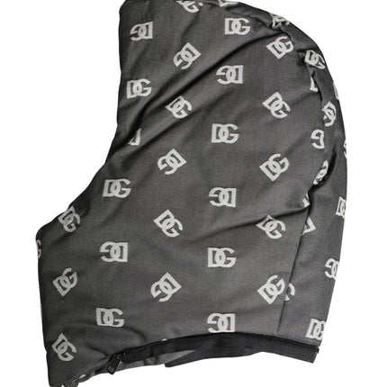 Dolce & Gabbana Black Logo Print Whole Head Wrap Capello Hat