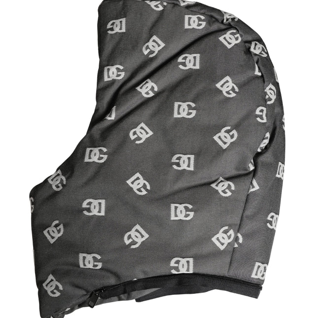 Dolce & Gabbana Black Logo Print Whole Head Wrap Capello Hat
