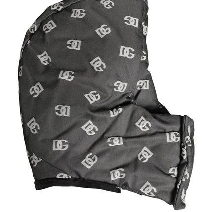 Dolce & Gabbana Black Logo Print Whole Head Wrap Capello Hat