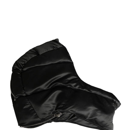 Dolce & Gabbana Black Polyester Whole Head Wrap Capello Hat