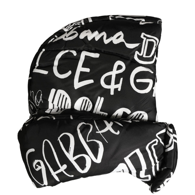 Dolce & Gabbana Black Logo Print Whole Head Wrap Capello Hat