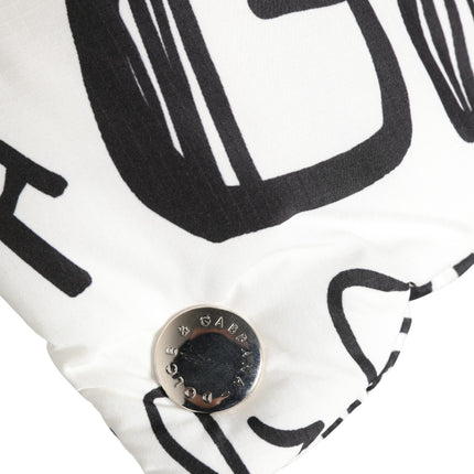 Dolce & Gabbana White Logo Print Whole Head Wrap Capello Hat