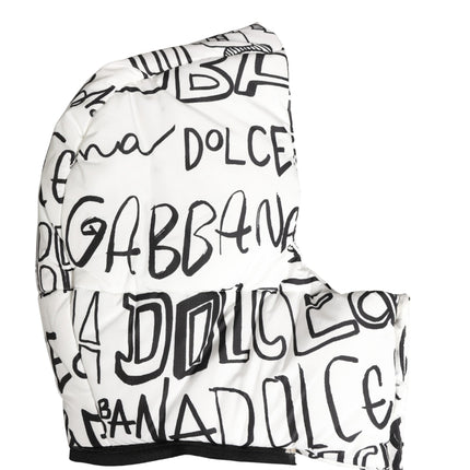 Dolce & Gabbana White Logo Print Whole Head Wrap Capello Hat