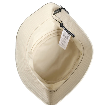 Dolce & Gabbana Men White Cotton Bucket Fisherman Capello Hat