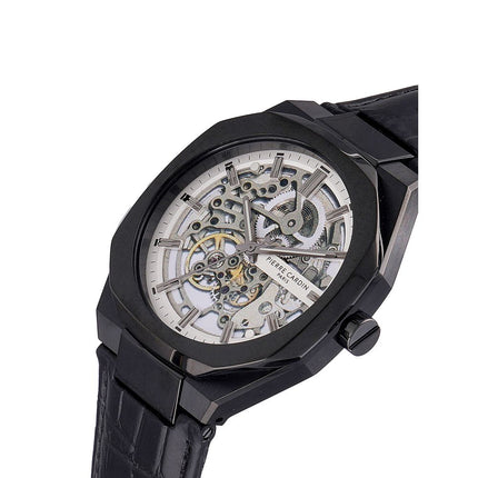 Pierre Cardin Black Leather Dress Watch