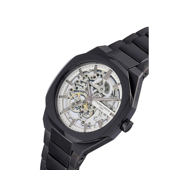 Pierre Cardin Black Stainless Steel Dress Watch