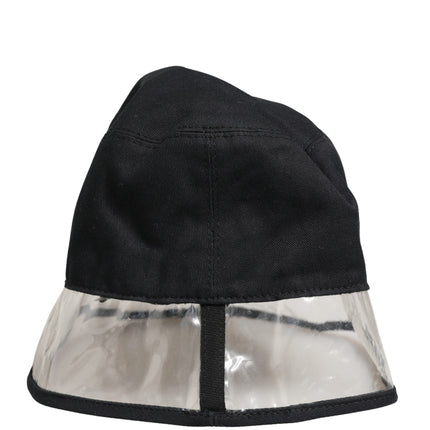 Dolce & Gabbana Black Cotton Plastic Fisherman Bucket Capello Hat