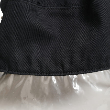 Dolce & Gabbana Black Cotton Plastic Fisherman Bucket Capello Hat