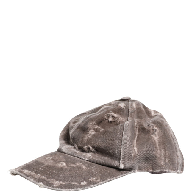 Dolce & Gabbana Men Brown Cotton Distressed Baseball Capello Hat