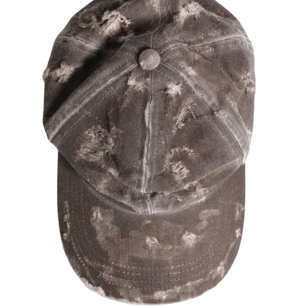 Dolce & Gabbana Men Brown Cotton Distressed Baseball Capello Hat