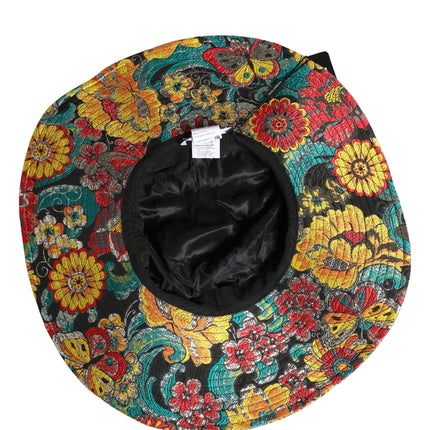 Dolce & Gabbana Men Multicolor Brocade Wide Brim Fisherman Capello Hat