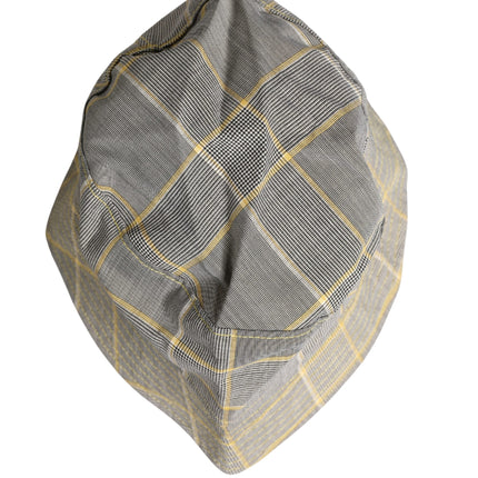 Dolce & Gabbana Men Gray Checkered Bucket Fisherman Capello Hat