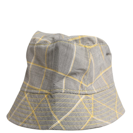 Dolce & Gabbana Men Gray Checkered Bucket Fisherman Capello Hat