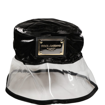 Dolce & Gabbana Black Nylon Plastic Fisherman Bucket Capello Hat