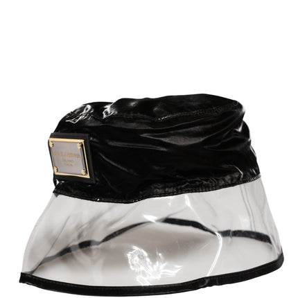 Dolce & Gabbana Black Nylon Plastic Fisherman Bucket Capello Hat