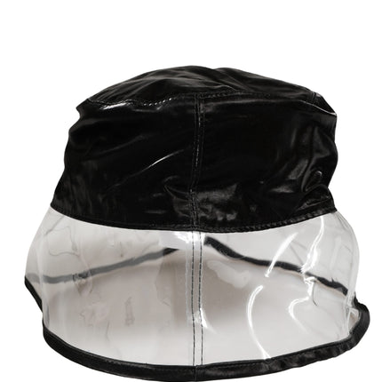 Dolce & Gabbana Black Nylon Plastic Fisherman Bucket Capello Hat